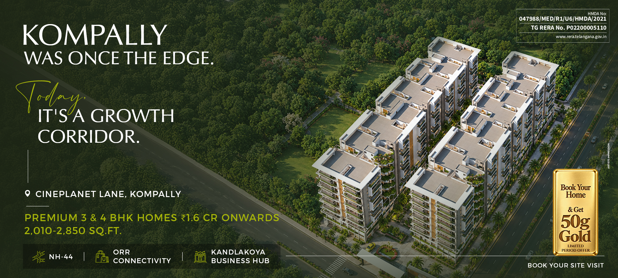 Om Sree Sky Park - Premium 3 & 4 BHK in Kompally, Hyderabad